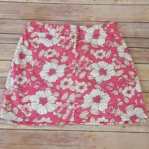 Pink Floral Mini-Skirt